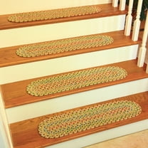 Rhody Rug SO55 Sophia Sand Natural 65% Polypropylene 35% Nylon Multi 8" x 28" Stair Tread Set-of-13