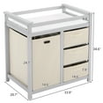 thumbnail image 2 of Zimtown Baby Changing Table,Dresser Baby Diaper Changing Station with Laundry Hamper,Infant Nursing Table with 3 Storage Drawers,Removable Safety Rail & Strap for Bedroom,Gray, 2 of 11