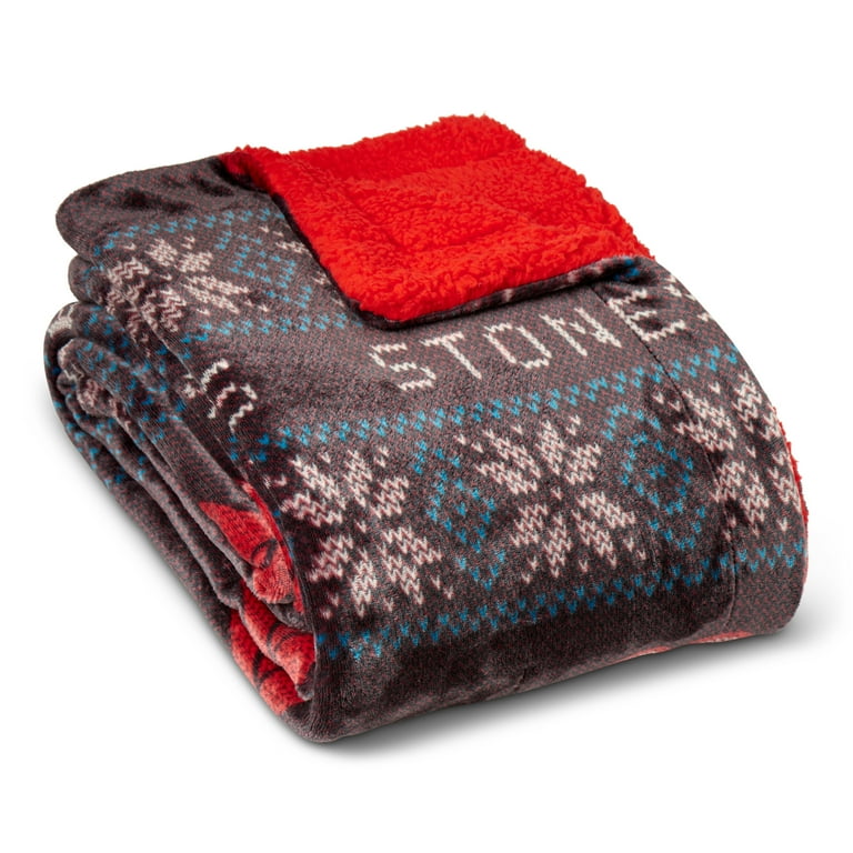 Rolling Stones Holiday Sweater Silk Touch Throw Blanket with