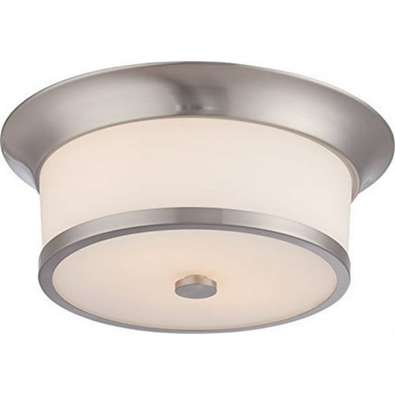 Nuvo 60-5460 - Mobili - 2 Light Flush Fixture w/ Satin White Glass