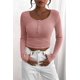 thumbnail image 4 of Remera Henley de Manga Larga para Mujer PRETTYGARDEN Otoño 2025 Rosa M, 4 of 8