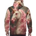 thumbnail image 7 of Wukai Haired White Horse Print Men Hoodies Fleece Sweatshirts Long Sleeve Sweaters Pullover Fall Outfits Winter Clothes-X-Large, 7 of 7