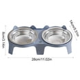 thumbnail image 3 of Byujiro Elevated Tilted Double Pet Bowls Neck-Friendly Cat & Dog Feeding/Watering Set with Non-Slip Stand, Anti-Tipping Design, Easy-Clean Bowls for Small Pets, 3 of 6