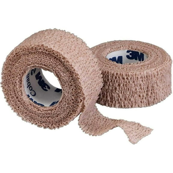 3M Coban Self-Adherent Wrap, Lightweight, Latex, Non-Sterile 1 x 5 yds, Tan