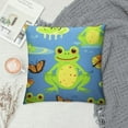 thumbnail image 2 of JEUXUS Cute Frog Queen Pillowcase for Hair and , with Hidden Zipper Pillow Case for Sofa Decor Bedroom, 2 of 5