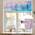 thumbnail image 7 of Pink Blue Marble Valances for Windows, 54 x 18in, Abstract Modern Art Gradient Waves Rod Pocket Kitchen Valance Curtain Light Filtering Window Treatments for Living Room Bedroom, 1 Panel, 7 of 7