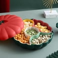 thumbnail image 4 of Caja de dulces con forma de calabaza y tapa | Organizador de aperitivos de varios niveles para frutas secas y golosinas, 4 of 6