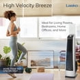 thumbnail image 3 of Lasko 35" 3-Speed Oscillating High Velocity Tower Fan Gray/Black, U35105, 3 of 13