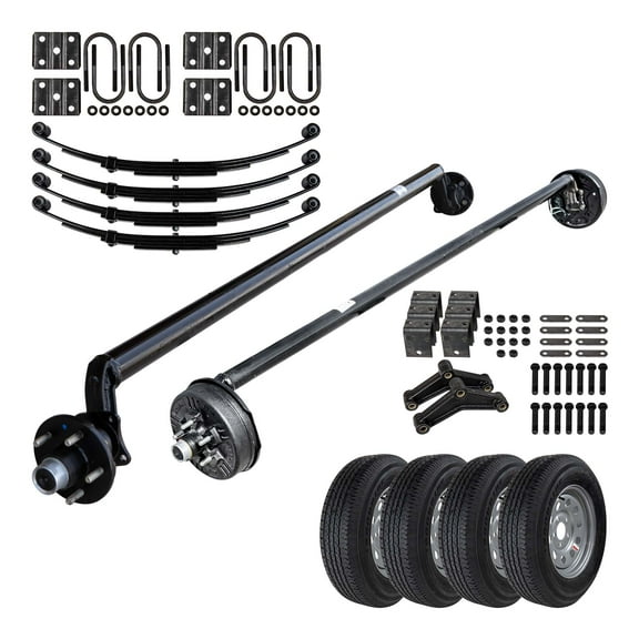 3500 lb Light Duty Tandem Axle TK Trailer Kit - 7K Capacity 5x4.5 (Drop Original Series), 89/00 (Loose Spring Seats) / 5x4.5 Bolt Pattern