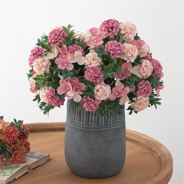 Flores artificiales, flores falsas, flores de imitación, juego de regalo para mujer, flores de imitación, decoración del hogar, boda, flores de mano, pared, flores artificiales, rosas pegadas
