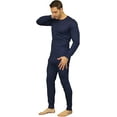 thumbnail image 1 of Gilbin Men's Ultra Soft Thermal Underwear Long Johns Sets 2pc Top and Pants Base Layer Set Thermal Underwear Set for men (Navy XX-Large), 1 of 1