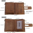 thumbnail image 2 of Tarjetero plegable de piel auténtica para hombre y mujer, monedero de seguridad SIM SD, tarjetero de memoria, Vintage, marrón suave TUNC Sencillez, 2 of 5