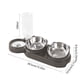 thumbnail image 3 of Comedero y bebedero para gatos, cesta doble para perros y gatos, contenedor de comida y agua para mascotas, acero inoxidable, portátil, para uso exterior, para jardín,Wsvlmg, 3 of 8