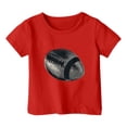 thumbnail image 1 of WEIYLL T-Shirts pour Filles Manches Courtes Décontracté Rugby Football Imprimé Sport Vêtements Doux pour Enfants de 3-4 Ans, 1 of 3