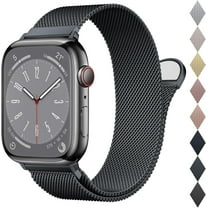 EIKODO-Mesh Metal Loop Compatible with Apple Watch Band 42mm 44mm 45mm 46mm 49mm Series Ultra SE 10 9 8 7 6 5 4 3 2 1 Women Men, Stainless Steel Strap with Magnetic Clasp for iWatch Bands