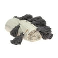 thumbnail image 5 of Parkland Collection Seema 67x52" Stripes Cotton Throw Blanket in Off White, 5 of 5