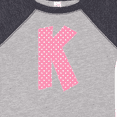 thumbnail image 4 of Inktastic Pink and White Polka Dots Letter K Boys or Girls Baby Bodysuit, 4 of 5