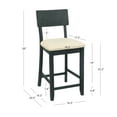 thumbnail image 4 of Linon Jamil 25" Indoor Wood Counter Stool, Dark Charcoal, 4 of 10