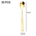 thumbnail image 2 of Teaspoons set of 30, Spoons Gold Stainless Steel, for Dinner, Dessert, Cake, Restaurants, Home, Cafe, 2 of 5