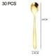 thumbnail image 2 of Juego de 30 cucharaditas, cucharas de acero inoxidable dorado, para cena, postre, pastel, restaurantes, hogar, café MFZFUKR BST3069297-2, 2 of 5