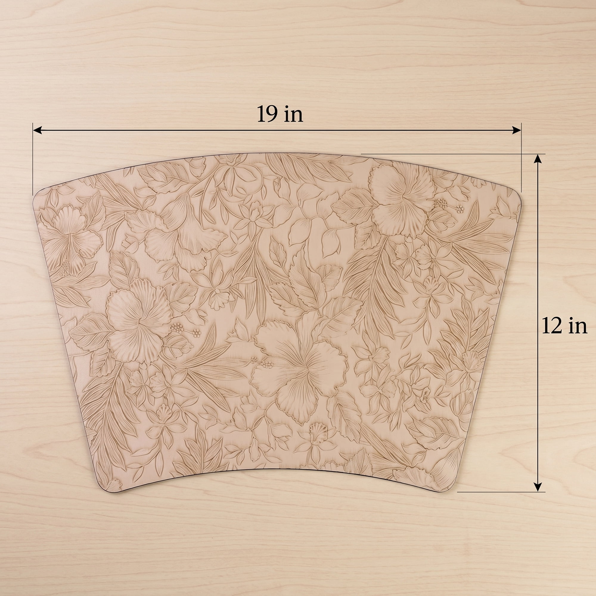 Unique Bargains Set of 6 Place Mat Faux Leather Table Placemats Washable Apricot 19x12in