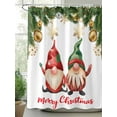 thumbnail image 2 of Christmas Gnomes Long Shower Curtain Set, Waterproof Shower Curtains for Bathroom, Xmas Winter Pine Snowflakes Balls Washable Fabric Cloth Bath Curtain for Bathtub Decoration with Hooks 72x84 Inches, 2 of 6