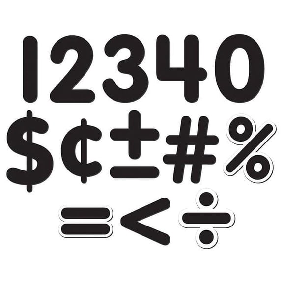 2.5 in. Classic Black Magnetic Number, Pack of 3
