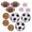 A set of 12 styles, variant on 12 Pcs/Set Football Iron on Patches Sew-On Football Embroidered Patches for Clothes Hat Jeans Skirts Backpacks