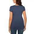 thumbnail image 3 of Valcatch Women's Maternity Tops Shirts Round Neck Front Pleat Peplum Tunic Top Pregnancy Clothes, 3 of 5