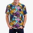 thumbnail image 1 of Balery Retro Panther Camisa Polo de Hombre con Estampado, de Manga Corta y Tejido Medio, Camisa Tipo Golf Polo-Large, 1 of 6