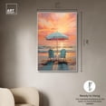 thumbnail image 5 of Sunset Beach View Canvas Glam Coastal Wall Art by Art Remedy, White Frame, 30" x 45", 5 of 7