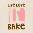 thumbnail image 2 of CafePress - Live Love Bake Tote Bag - Unisex Canvas Tote Bag, Beige, 1-Piece, 2 of 7
