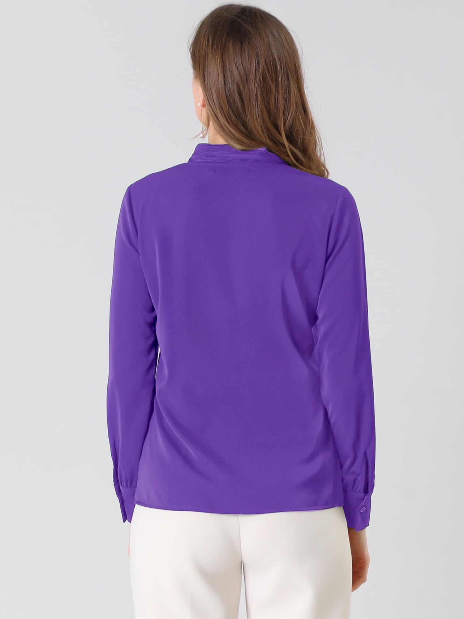 DARING DIVA Work Office Blouse Pleated Top Shirt 2XL Purple