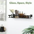 thumbnail image 3 of Bathroom Shelves,Matte Black Glass Shelf for Bathroom, Modern Floating Shelves,20 inch, 3 of 13