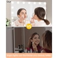 thumbnail image 4 of 19 Inch Large Round Vanity Mirror with Lights, Round Led Makeup Mirror, Lighted Up Makeup Mirror with Lights for Bedroom Tabletop, Smart Touch Control 3 Colors Dimmable, 360°Rotation (White), 4 of 9
