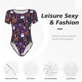 thumbnail image 6 of Balery Halloween Sweet Candy Women's Short Sleevee Crew Neck Bodysuit Tops Short Sleeve Tops Basic-XX-Large, 6 of 9