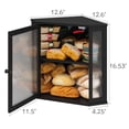thumbnail image 3 of Bread Box viewcare Corner de madera de bambú con puerta acrílica negra, 3 of 7