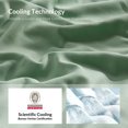thumbnail image 4 of 3 Pcs Cooling Queen Duvet Cover Set with 8 Corner Ties, Sage, 4 of 10