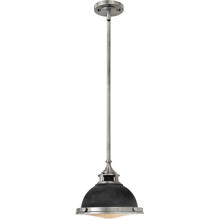 

Mini Pendants 1 Light Fixtures With Aged Zinc Finish Steel Material Medium Bulb 12 100 Watts