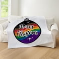 thumbnail image 5 of CafePress - Christmas Ornament Inclusive Rainbow Colors - Soft Fleece Throw Blanket, 50"x60" for All Ages, 5 of 5