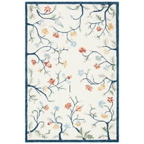 SAFAVIEH Metro Antoine Floral Area Rug, Ivory/Blue, 4' x 6'
