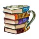thumbnail image 2 of Taza de libro pintado, taza de café, decoración del hogar, de café creativa de resina para bibliotecarios, lectores, escritores, bibliófilos, amantes Estilo A, 2 of 8