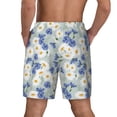 thumbnail image 2 of Lsque Mens Swim Trunks Daisies Flowers Pattern - Bathing Suit Compression Liner - Beach Swim Shorts Swimwear - (S-3XL) - Stretch Quick Dry -Medium, 2 of 9