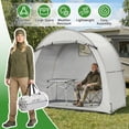 thumbnail image 4 of Ktaxon (2-3) Bike Storage Tent, Outdoor Bike Covers Waterproof Shed Tent, 210D Oxford Fan-Shaped Portable Shed, Fit for Bicycle,Graywhite, 4 of 9