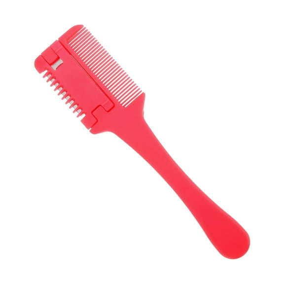 Unique Bargains 1 Set Durable Haircut comb with 10 Blades for Hair Styling Pink
