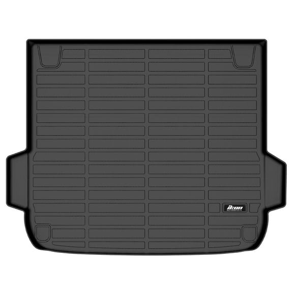 Ikon Motorsports TPE All Weather Heavy Duty Waterproof Rear Trunk Tray Cargo Liner Mats Compatible with 2019-2025 BMW G02 X4 W/Spare Tire Compartment