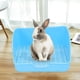 thumbnail image 3 of Caja de Arena para Conejos, Entrenador de Inodoro, Bandeja para Mascotas con Orinal de Rejilla para Chinchilla, Hámster, Conejo, Suministros, Accesori Azul Colco bandeja de arena para conejos, 3 of 8