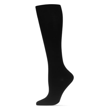 MeMoi Women s Basic Mercerized Cotton Blend Knee High Socks - Womens - Female 11-13 Black