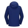 thumbnail image 4 of Bxsruta Unisex Long-sleeved Hooded Windproof Thickened Outdoor Sports with Pockets Zipper Warm Jacket, Blue S, 4 of 6