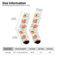 thumbnail image 2 of Xecao Peach Pattern Sport Socks for Women and Men Crew Socks Sporty Calf Socks Casual Socks, 2 of 6